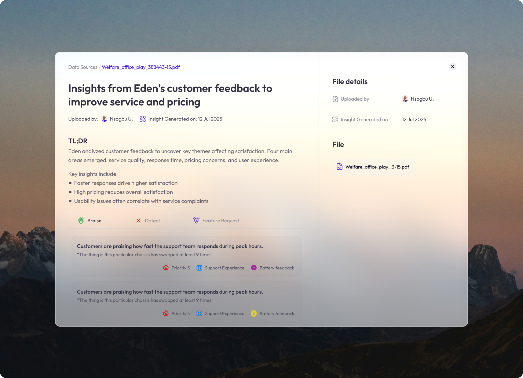 Voxecore analyzes your data